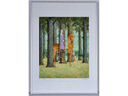 René Magritte - Le blanc seing - litho