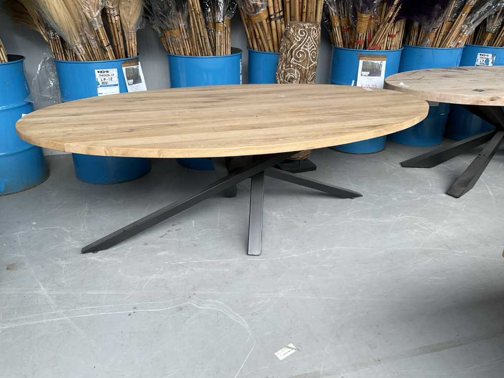 Solid oak dining table 220x118 cm