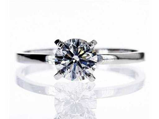 Luxe Solitaire Ring Natuurlijke Diamant 1,03 karaat