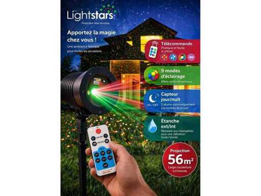 1 outdoor spotlight with remote control for all your evenings