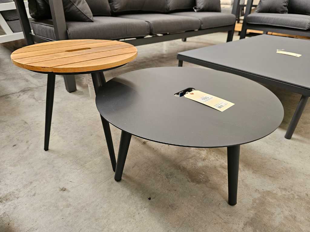 Suns Redondo Lounge Table Set Tables d’appoint ø45cm et ø60cm
