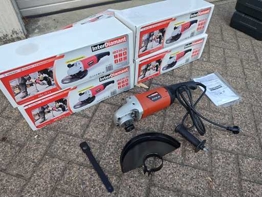 5x Interdiamant - Haakse slijpmachine 230mm