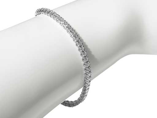 Bracciale in oro bianco 14 carati con 3,14 ct diamante