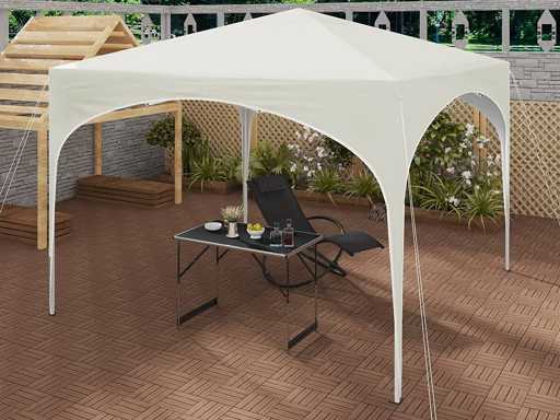 Waterdicht pop-up prieel, zonbescherming, Oxford, metalen frame 3x3 m