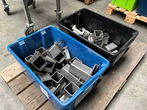 Charge verschiedener Stahlstützen