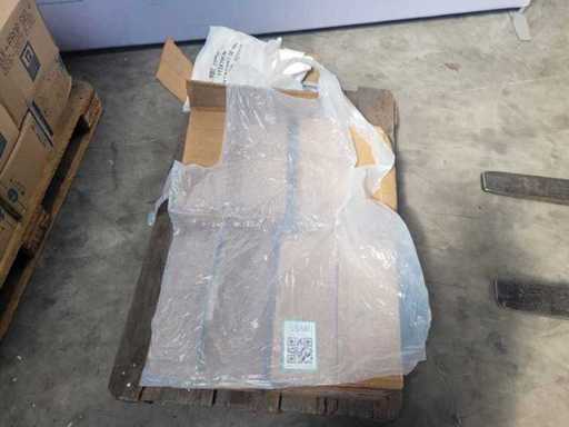 Grembiule di plastica bianca usa e getta (4x)