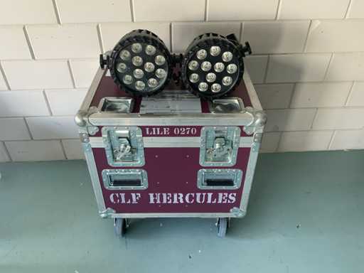 CLF Hercules Lile 0270 Led-par in flightcase (4x)