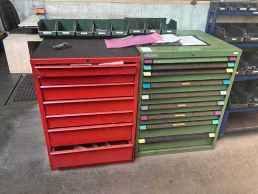 Ladekast met inhoud (2x)