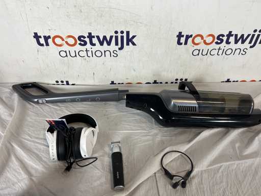 Essentiel b stofzuiger | Babyliss trimmer | Shokz oortjes | Trust koptelefoon