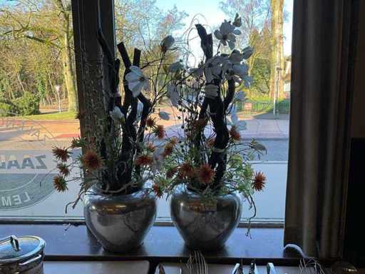 Fiori artificiali in vaso (2x)