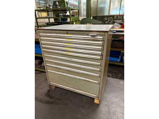   Workshop drawer cabinet with contents 