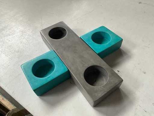 Pietra per il portalampade Fair Trade blu/grigio (15x)