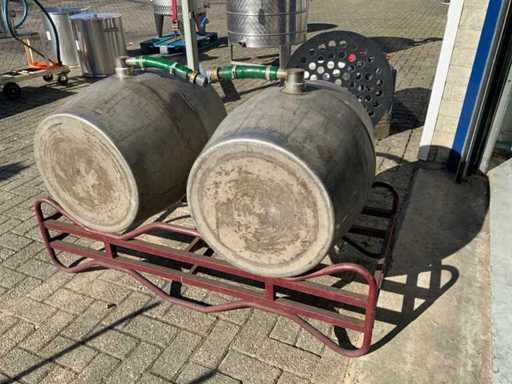 J.Sankey & Sons Stainless Steel Vintage barrels with barrel rack