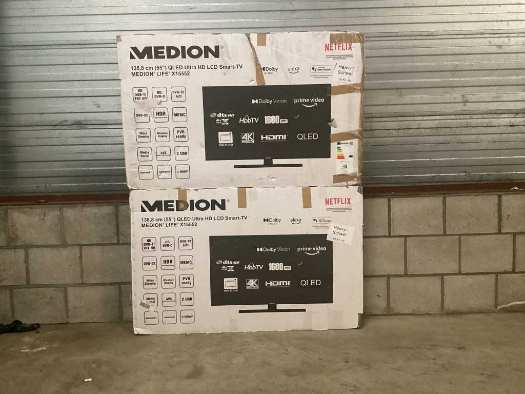 Medion - Qled - 55 pouces - Téléviseurs (2x)