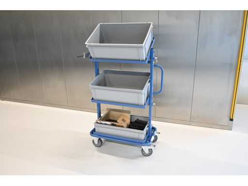 Fetra 32912 Carrello da Laboratorio a 3 Pezzi con Livelli Inclinabili