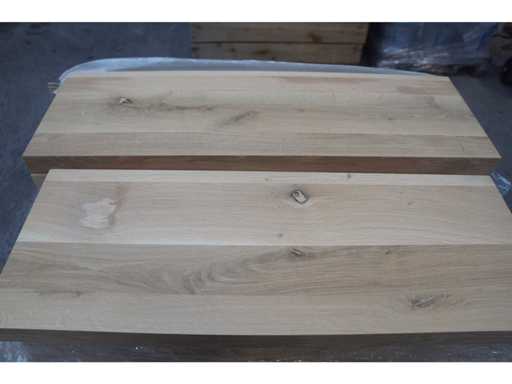 14x Solid oak shelves 70cm