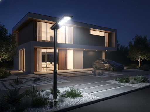  Solar 5000K 1500lm LED Street Light with Remote (12x)