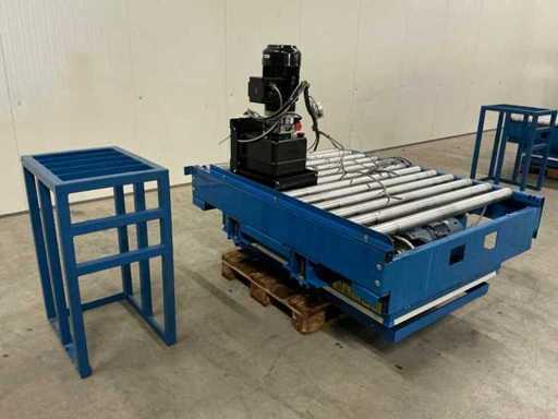 HYMO hydraulische heftafel+Rollenbaan
