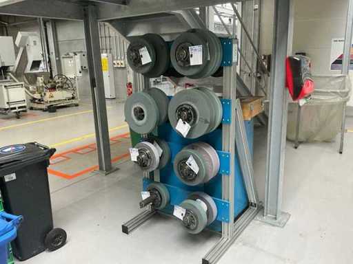 Storage Rack for Grinding wheels with Content