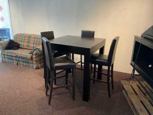 Masă de sufragerie cu 4 scaune