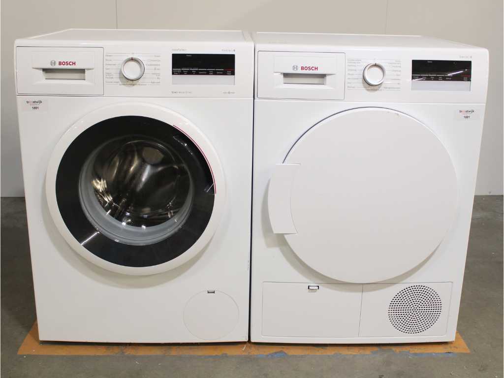 Seria Bosch|4 Mașină de spălat VarioPerfect EcoSilence Drive & Seria Bosch|4 Uscător