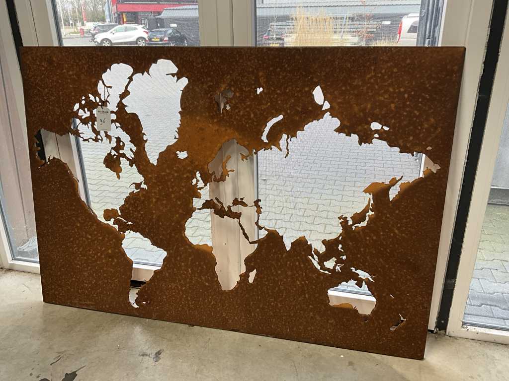 Wanddecoratie wereldkaart