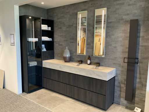 Elise Badmeubel met wandkasten-kranen en spiegels