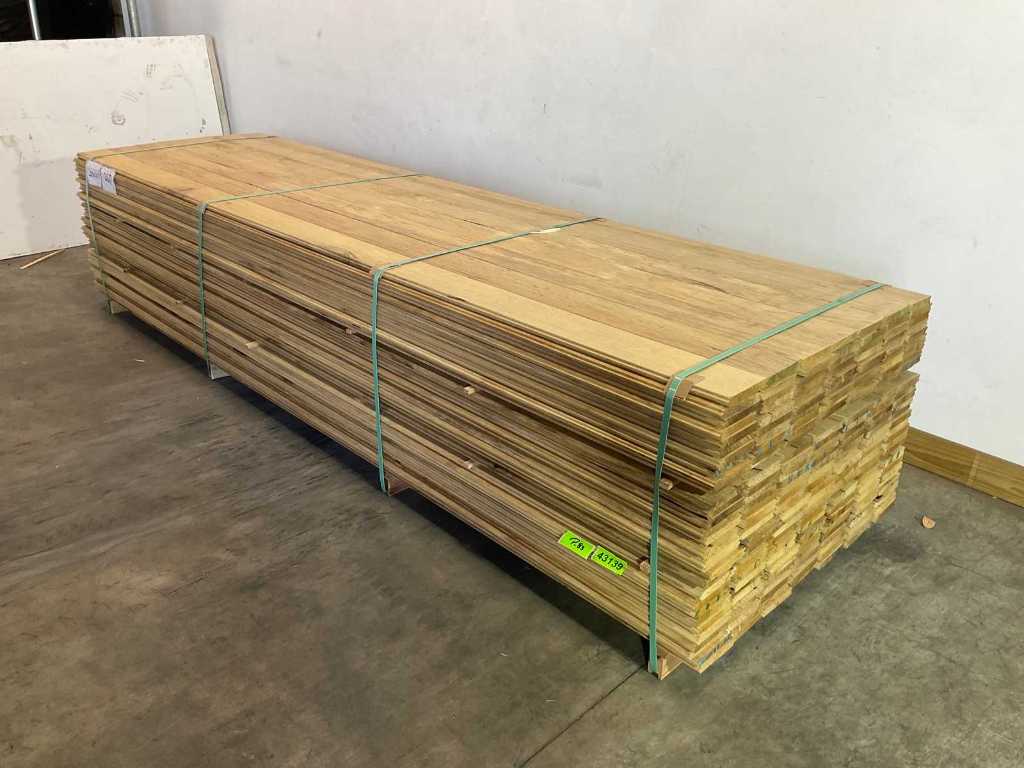 wit afrikaans eikenhouten plank fraké met mes en groef 360x14.7x2.2 cm (35x)