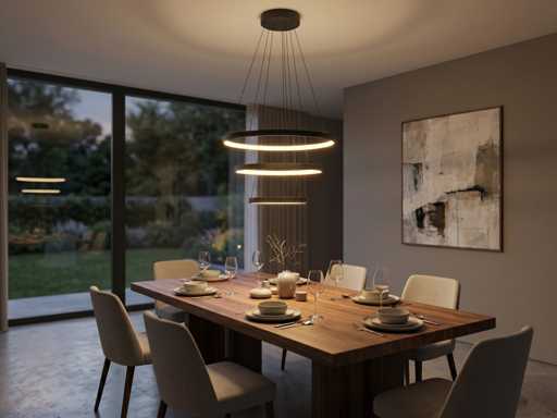 Orien Zand Zwart Hanglamp 20cm&40cm&60cm Trio Ring 50W LED 3CCT & 3 Stappen Dim(2x)