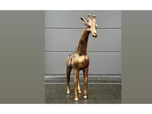 Giraf staand H108cm Old Gold