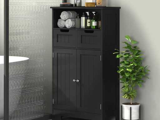 Meunite Bas de Salle De Bain Multi-rangement Grande Niche