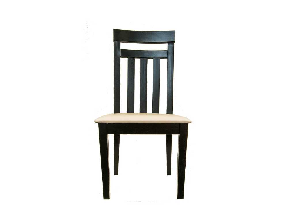 Chaise IRIS 3 pièces noire avec assise en blanc - Gastrodiskont