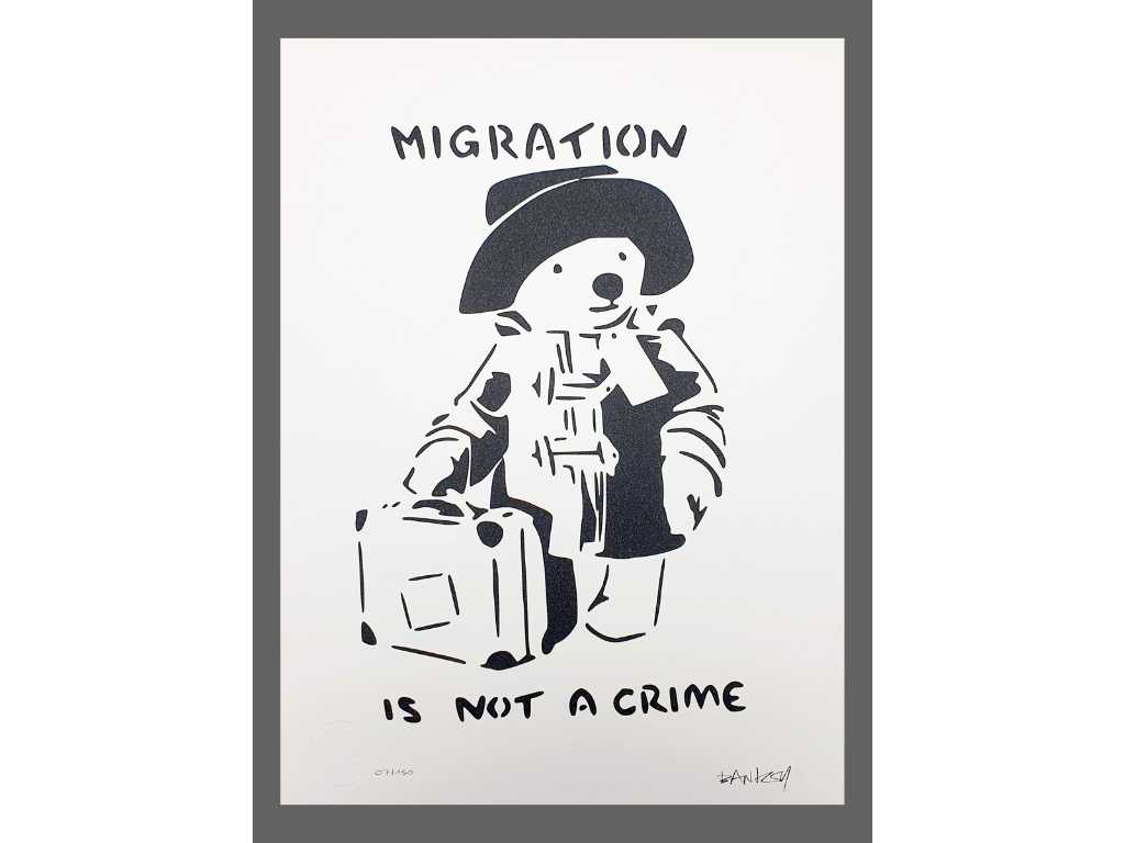 Banksy - Migration is not a crime - Lithographie
