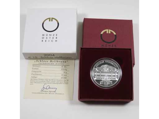 Austria 10 Euro 2004 Silver Proof Hellbrunn Palace