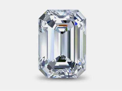 Diamant-smaragdvorm 1,0 cts DE VS