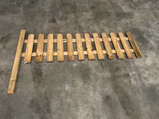 Grenen tuinhekwerk met paal geïmpregneerd - 190x60 cm (5x)