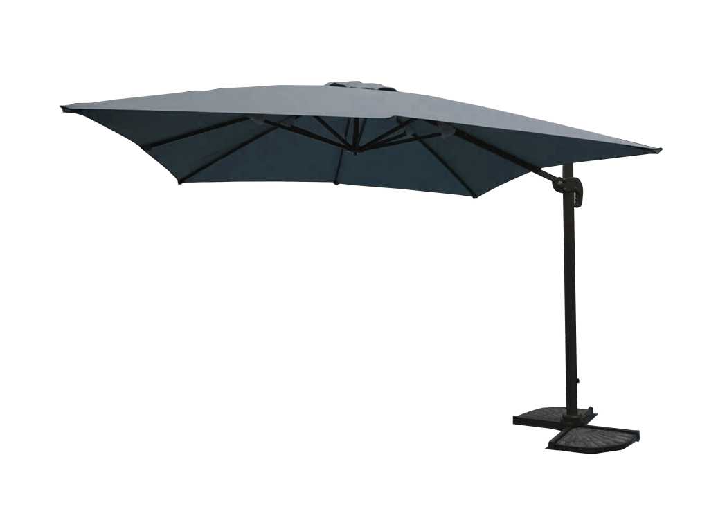 Hanging parasol dark grey - 300x300 cm 