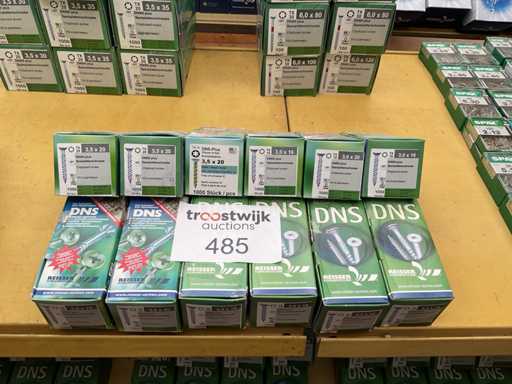 12 boxes of chipboard screws