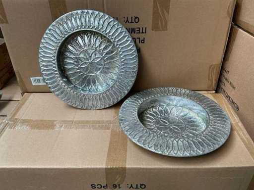 Partia dekoracyjnych misek srebrnych Ø29/18,5 cm H3,5 cm (192x)