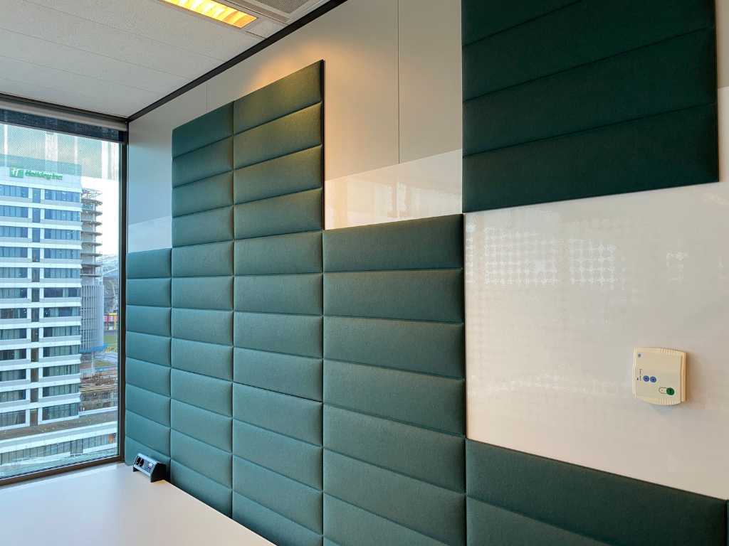 Slalom - acoustic wall panel 60x60 - petrol (10x)