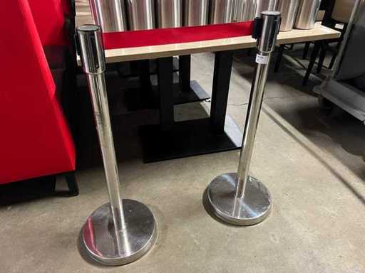 Afzetpalen met lint (2x)