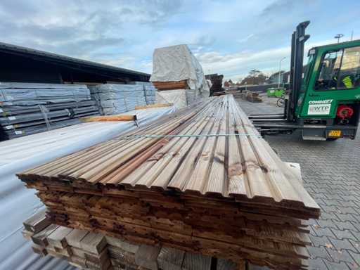 Pine Design profile brown impregnated 5400x140x18mm (97x)