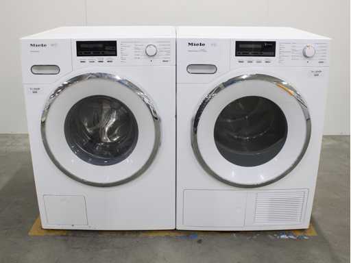 Mașina de spălat Miele W1 PowerWash & Miele T1 SteamFinish & Uscător Eco