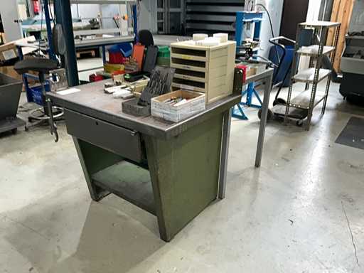 Various parts, tools, accessories, and tables