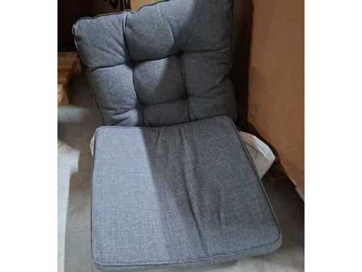 Șezut și spătar - Set - Pernă de grădină (3x)