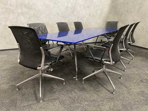 Vitra Meda/ Tecno Nomos - 8 persoons design set 280x100