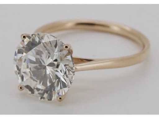 Anello in oro rosa 14 carati con diamante 5,03 ct