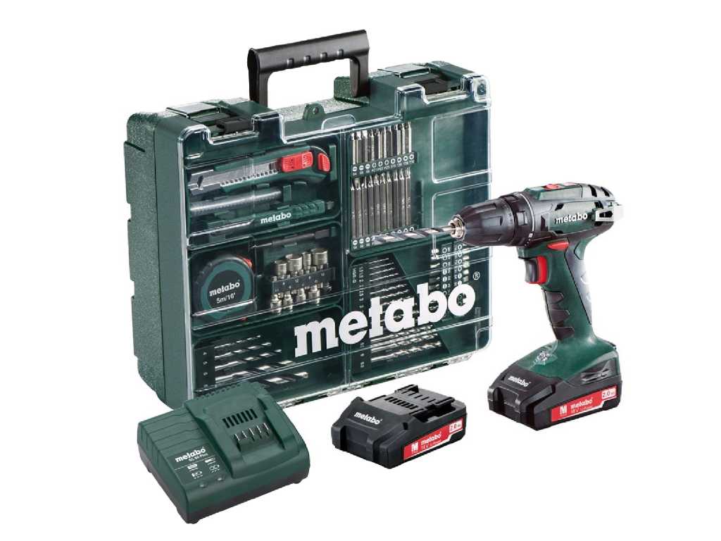 Metabo - BS 18 - set atelier mobil cu mașină de găurit fără fir
