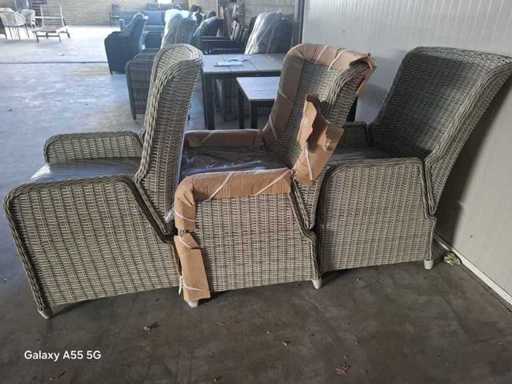 Dublin - Reglabil - Scaun de grădină (4x)