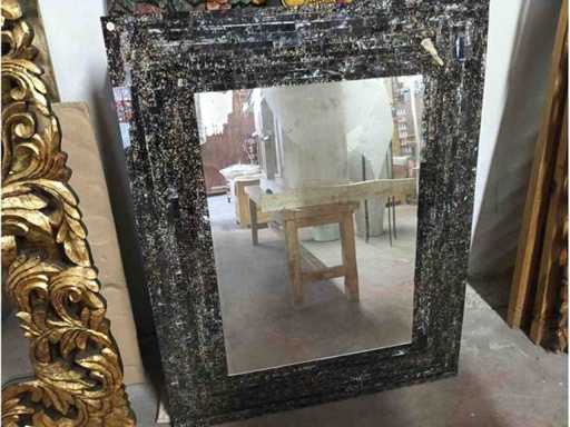 Mirror with frame in solid black